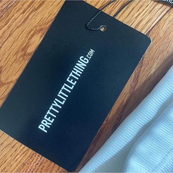 NWT Pretty Little Things Shape White Bandage Extreme‎ High Waist Wide Leg - Picture 4 of 6